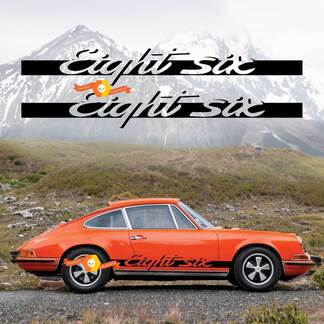 Porsche 911 Carrera Acht Zes Strepen Zijsticker Sticker
