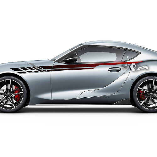 Dual Gradient Strepen Zijvinyl Decal Sticker voor Toyota Supra 2020-2026