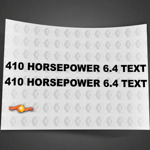 410 Paardenkracht 6.4 Custom Text Motorkap Vinyl Stickers voor Dodge