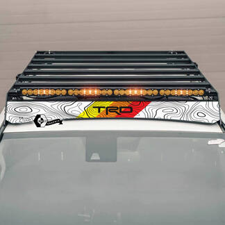 4Runner 2014-2023 + ROOF RACK Topografische Kaart Decal streep Sticker voor Toyota 4Runner TRD
