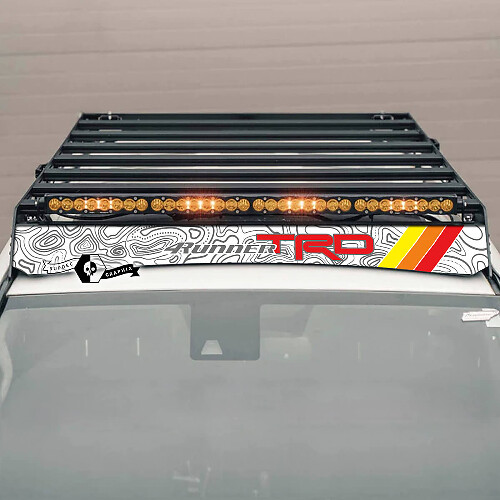 TRD Topografische Dakdrager Afdekking Vinyl Decal voor Toyota 4Runner 2014-2023+