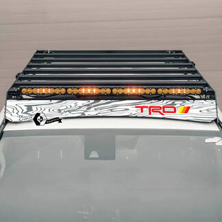 4Runner 2014 -- 2023+ ROOF RACK Topografische Kaart TRD Decal Sticker voor Toyota 4Runner
