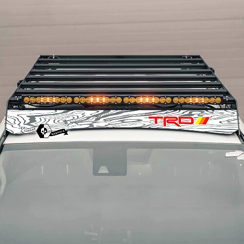 TRD Topografische Stijl Dakrek Vinyl Decal voor Toyota 4Runner 2014-2023