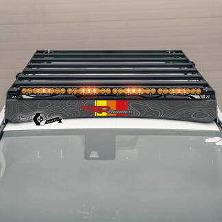 4Runner 2014 -- 2023+ ROOF RACK Topografische Kaart Decal Sticker voor Toyota 4Runner TRD
