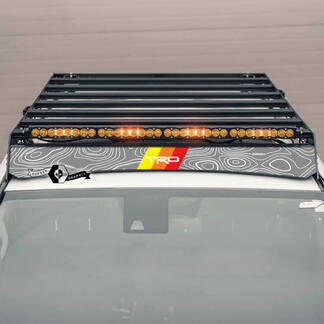 4Runner 2014 -- 2023+ ROOF RACK Topografische Kaart Decal Sticker voor Toyota TRD 4Runner
