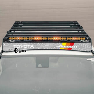 4Runner 2014 -- 2023+ ROOF RACK Topografische Kaart Decal Sticker Toyota 4Runner

