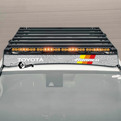 Topografische Kaart Drager Dak Vinyl Decal Sticker voor Toyota 4Runner 2014-2026