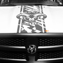 Hemi Versleten Stijl Strip Motorkap Vinyl Decal Sticker voor Dodge Ram 1500_2