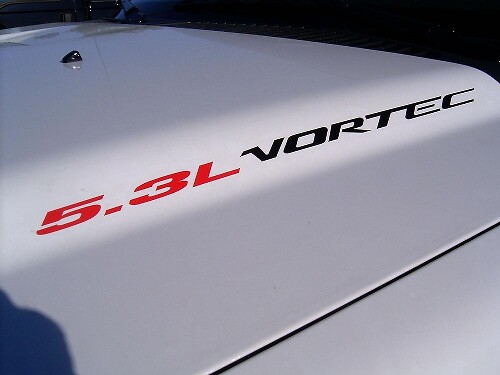 2 sets 5.3L Chevrolet VORTEC Hood sticker stickers embleem Chevy Silverado GMC Sierra Avalanche