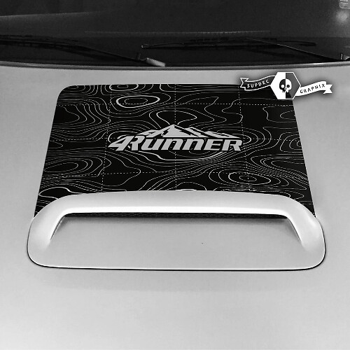 Topografische kaart motorkap luchtinlaat vinyl sticker voor Toyota 4Runner TRD Off Road 2020-2023