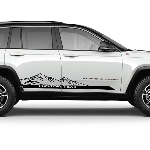 Mountains Custom Deuren Strepen Vinyl Sticker voor Jeep Grand Cherokee Trailhawk