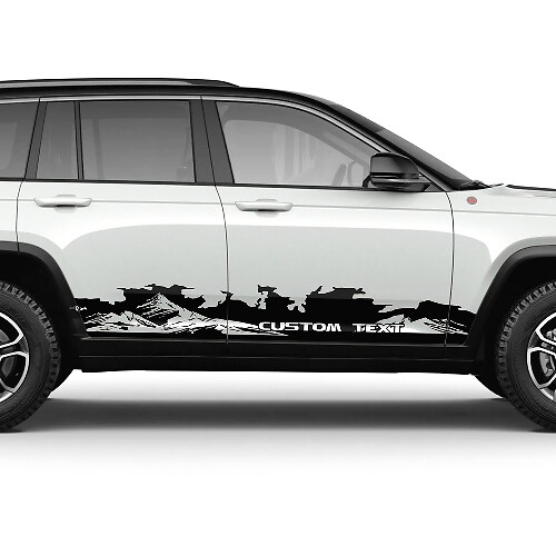 Paar 2023+ Jeep Grand Cherokee Trailhawk deuren bergen modder Rocker paneel grafische sticker sticker
