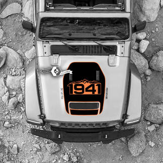 Kap voor 2021 2022 2023 Jeep 1941 Edition Mountain Wrangler Rubicon Sticker Graphics Vinyl SupDec Design
