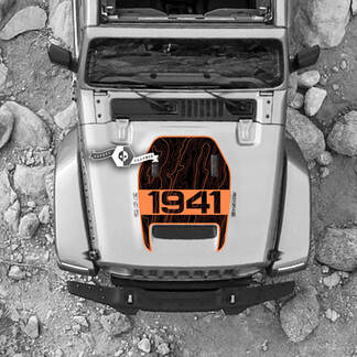 Hood Voor 2021 2022 2023 Jeep 1941 Editie Topografische Kaart Wrangler Rubicon Sticker Graphics Vinyl SupDec Ontwerp
