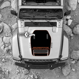 Hood Voor 2021 2022 2023 Jeep Mountains Wrangler Logo Rubicon Sticker Graphics Vinyl SupDec Ontwerp 2 Kleuren
