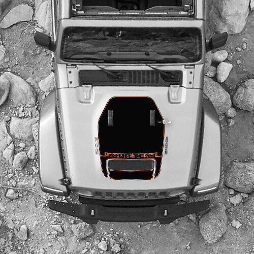 Hood Voor 2021 2022 2023 Jeep Mountains Wrangler Logo Rubicon Sticker Graphics Vinyl SupDec Ontwerp 2 Kleuren
