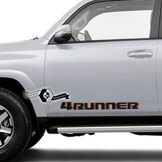 2x 4Runner 2023 Side Door Vinyl Mountain Decals stripe Stickers voor Toyota 4Runner TRD
