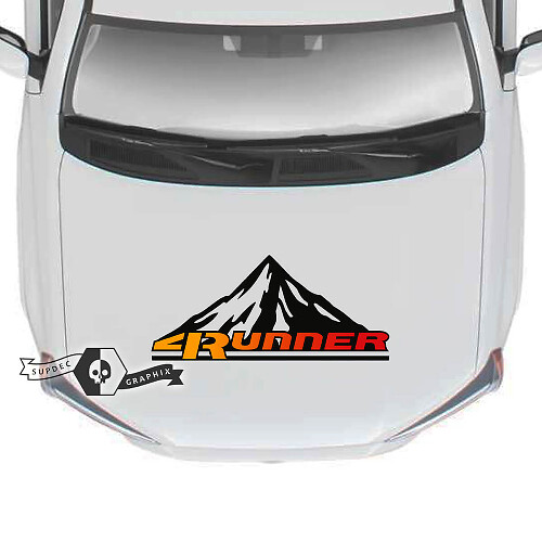 Hood 4Runner 2023 Old School Sunset Vinyl Mountains Forest Decals Stickers voor Toyota 4Runner TRD
