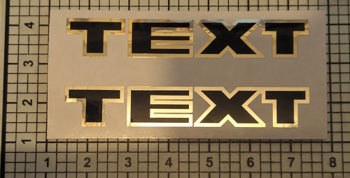 Maatwerk Tekst Chrome en Zwarte Letterstickers - Set