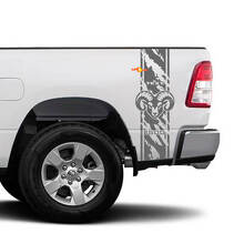 Hemi Versleten Stijl Streep Zijwand Vinyl Decal Sticker voor Dodge Ram 1500_2