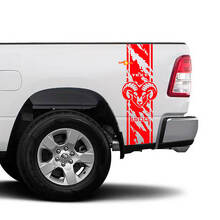 Hemi Versleten Stijl Streep Zijwand Vinyl Decal Sticker voor Dodge Ram 1500_3