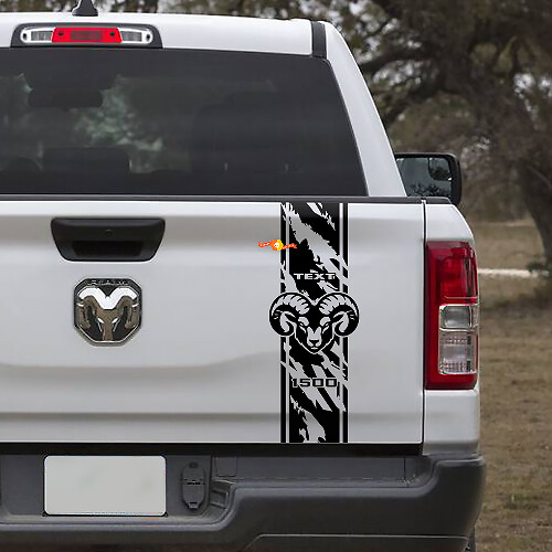 Hemi Versleten Stijl Stripe Achterklep Vinyl Decal Sticker voor Dodge Ram 1500