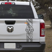 Hemi Versleten Stijl Stripe Achterklep Vinyl Decal Sticker voor Dodge Ram 1500_2
