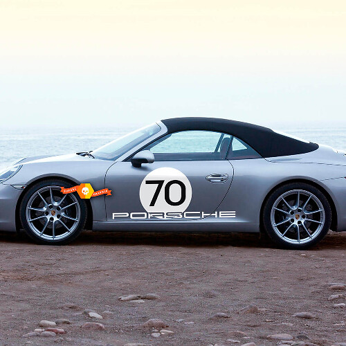 Heritage Stijl Roundel Zijdeur Vinyl Decal Kit voor Porsche 911 Speedster