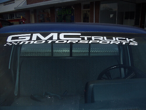 GMC Truck Motorsports Voorruitbanner Vinyl Decal Sticker