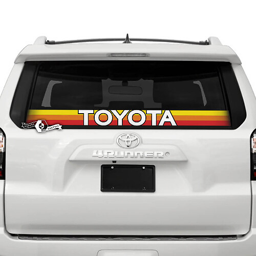 Vinylsticker met logo in vintage stijl voor achterruit van Toyota-trucks