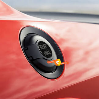 Keep Full Honeycomb Grey Fuel Door Insert embleem koepelvormige sticker voor Challenger Dodge
 1