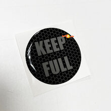 Keep Full Honeycomb Grey Fuel Door Insert embleem koepelvormige sticker voor Challenger Dodge
 2