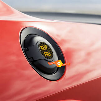 Keep Full Honeycomb Yellow Fuel Door Insert emblem koepelvormige sticker voor Challenger Dodge
