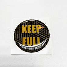Houd volledige honingraat gele brandstofdeur inzet embleem koepelvormige sticker sticker voor Challenger Dodge
 2