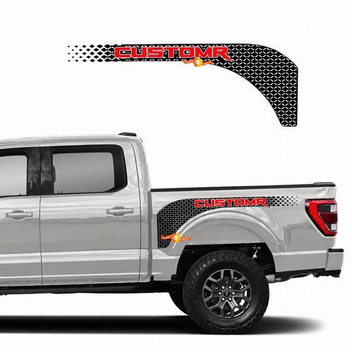 CUSTOMR Rood Rooster Motief spatbord Paar Bedside Vinyl Decal Sticker voor Ford F-150 2022-2023
