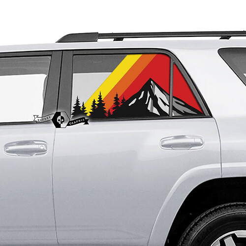 Bergen Bosstijl Achterruit Vintage Strepen Vinyl Decal Sticker voor Toyota 4Runner