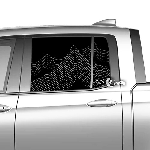 Paar Honda Ridgeline Mountains Vinyl Window Doors Decal Sticker Graphics
