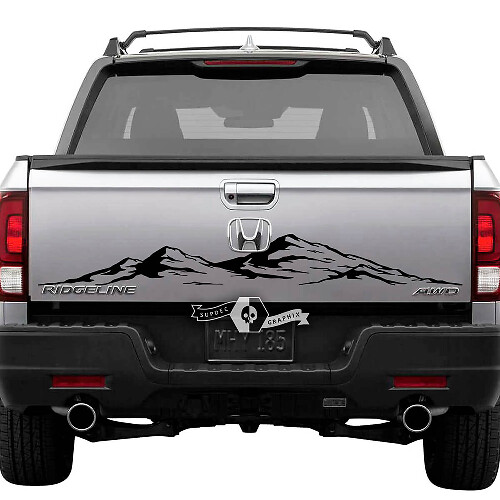 Achterkant HONDA RIDGELINE vinyl body sticker sticker grafisch embleem logo
