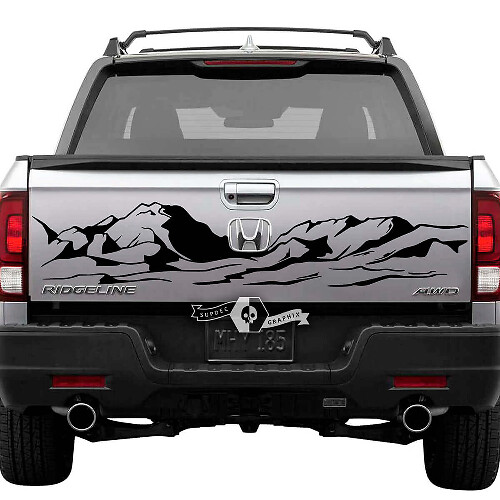 Mountain Style Achterklep Vinyl Sticker voor Honda Ridgeline