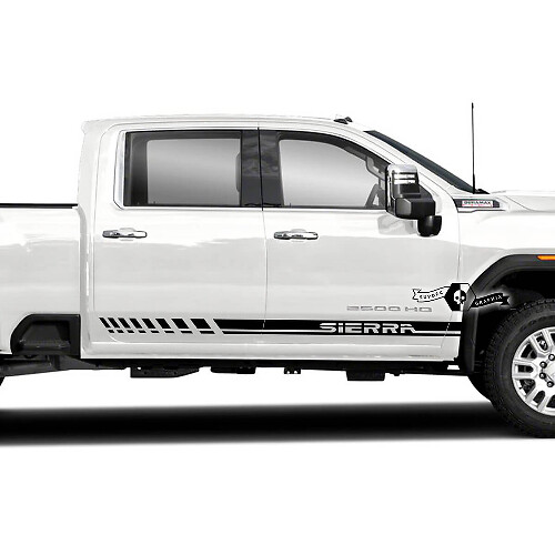 Ruitpatroon Strepen Deur Vinyl Decal Sticker Voor GMC Sierra 2500HD 2022