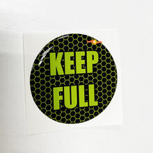 Keep Full Honeycomb Lime Fuel Door Insert embleem koepelvormige sticker voor Challenger Dodge
 2