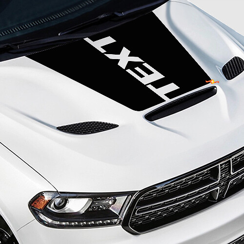 Blackout Custom Tekst Motorkap Vinyl Decal Sticker voor Dodge Durango 2018-2020