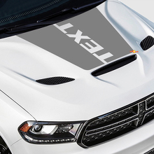 Blackout Custom Tekst Motorkap Vinyl Decal Sticker voor Dodge Durango 2018-2020_3