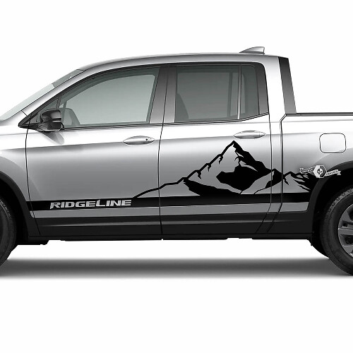 Paar 2023 Honda Ridgeline Mountains Vinyl Body Doors Decal Sticker Graphics
