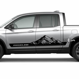 Paar 2023 Honda Ridgeline Mountains vinyl body zijdeuren sticker sticker graphics
