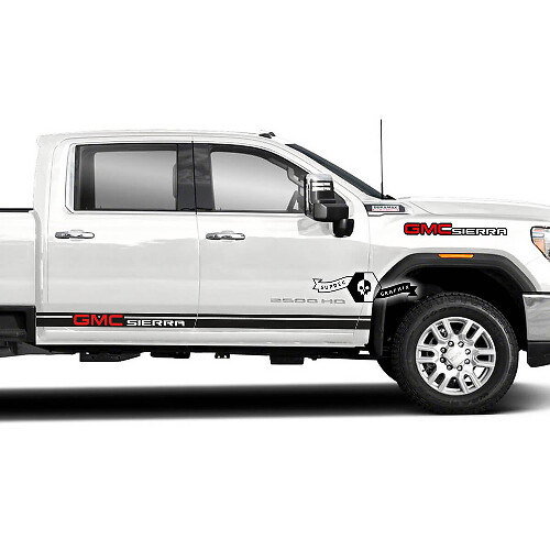 GMC Sierra Lettering Zijkant Vinyl Strepen Sticker Decal voor GMC Sierra