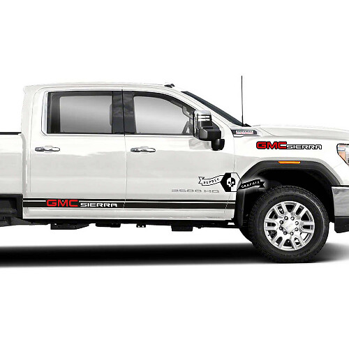 Sierra Lettering & Zijstrepen Vinyl Decal Kit voor GMC Sierra 2500HD 2022