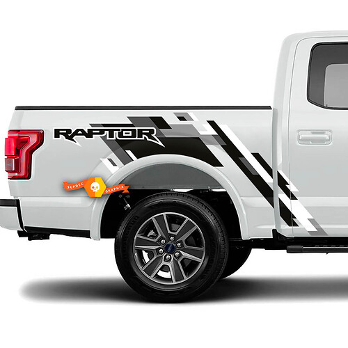 Ford Ranger F-150 RAPTOR Camouflage zijbeddeuren en achterklep sticker sticker vinyl graphics
