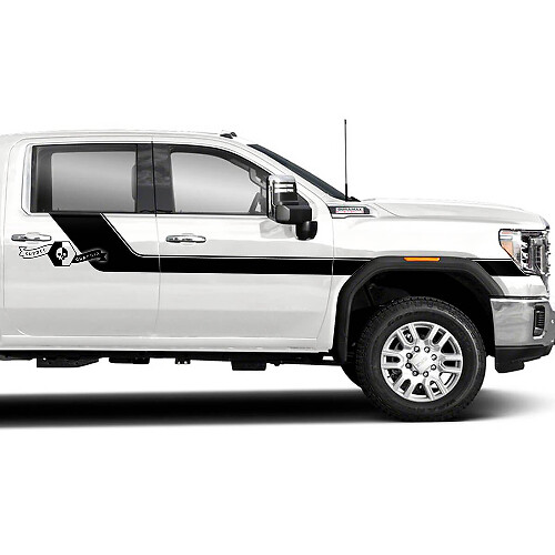 Accent zijstreep vinyl decalset voor GMC Sierra 2500HD 2022