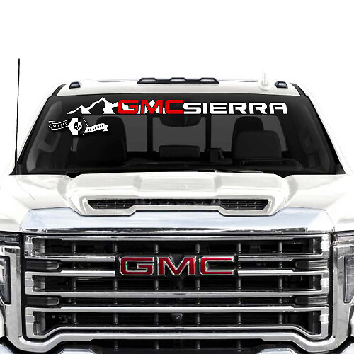 Mountain Style Windshield Banner Vinyl Sticker Voor GMC Sierra 2500HD
